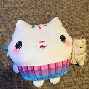 Cute bundle for girls room cakey gabby dollhouse pillow and dog American girl
